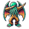 Dabbing drôle Cthulhu Dabbing Design
