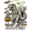Funny T-Rex Mummy Loves Candy