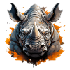 Wild angry animal rhino motivation