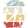 Volleyballer Streifen Beachvolleyball Retro
