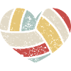 Volley-ball Rétro Coeur Saint-Valentin