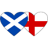 Ecosse Angleterre Drapeau Coeur