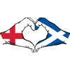 England Scotland Hands Heart Shape