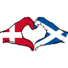 Denmark Scotland Hands Heart Shape
