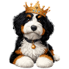 Bernedoodle Chien Couronne
