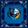 Majestic wolf heads.