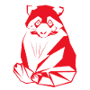 Geometric Red Panda Artwork