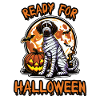 Halloween Ready Dog Mummy Pumpkin