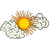 Sun Clouds Retrostyle