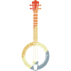 Retro Banjo Drawing