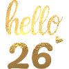 Hello 26 doré