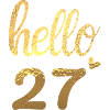 Hello 27 doré