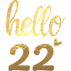 Hello 22 doré