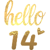 Hello 14 doré