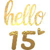 Hello 15 doré