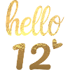 Hello 12 doré