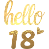 Hello 18 doré