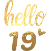 Hello 19 doré