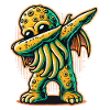 Drôle Dabbing Cthulhu Pieuvre dystopique