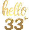 Hello 33 doré