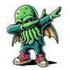 Dabbing drôle Cthulhu Dabbing Design
