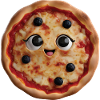 Glückliche Pizza