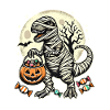 Funny T-Rex Mummy Loves Candy