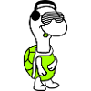 Cute Cool DJ Turtle Party Club Music Fun