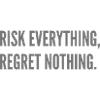 Risk everything, regret nothing.