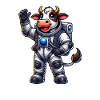 Astronaut Cow Space Universe Cosmonaut