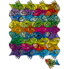 Fisch-Tessellations-Ambigramm Escher Style XXV
