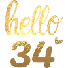 Hello 34 doré