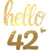 Hello 42 doré