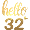 Hello 32 doré