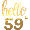 Hello 59 doré