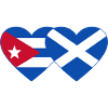 Cuba Scotland Flag Heart