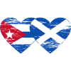 Cuba Ecosse Drapeau Coeur Utilisé