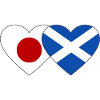 Japan Scotland Flag Heart