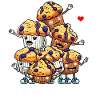 Funny blueberry muffins dessert enthusiasts