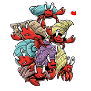 Funny Hermit Crab