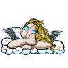 Angel in clouds