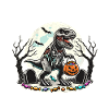 Drôle T-Rex Zombie Amour Bonbons