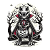Funny T-Rex Vampire Loves Candy