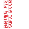 Funny beer saying with Japanese aesthetics