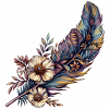 Feder Blumen Schmuck Gras Vogelfeder