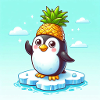 Happy Pinguin winkt