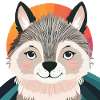 Wolves Pack Husky