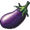 Eggplant Pixel Gamer