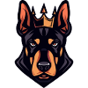 Doberman Dog Head Crown