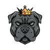 Mastiff Dog Head Crown